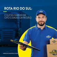 Rota Rio do Sul: coletas diárias em 8 cidades da região